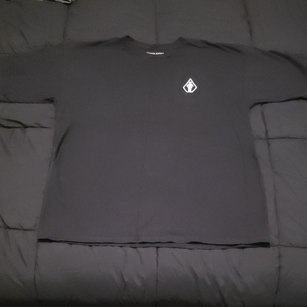 Volcom Black Tee with White Logo